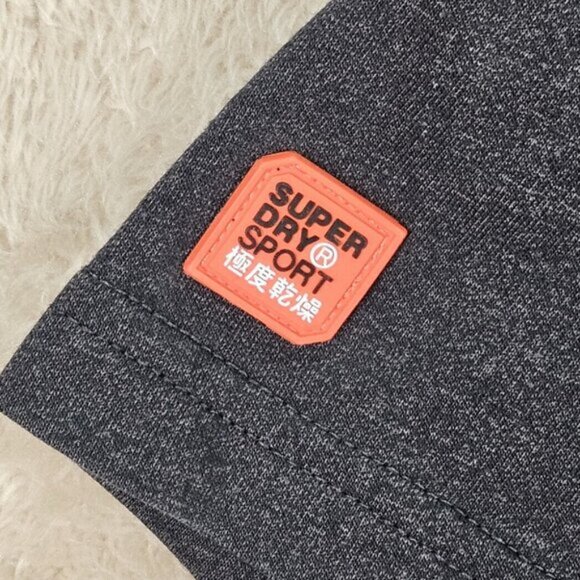 Superdry Sport Spell Out Logo Tee Mens Sz L Black Short Sleeve Graphic T-Shirt - Picture 8 of 10